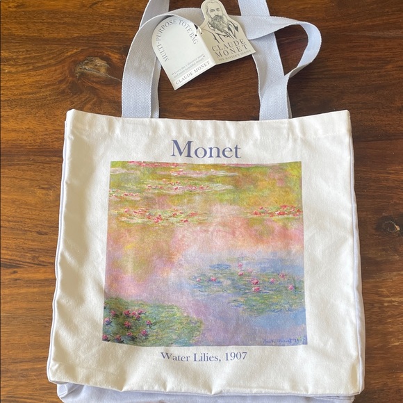 Claude Monet Handbags - NWT NEW Water Lilies 1907 by MONET 100% Cotton Canvas Tote Bag